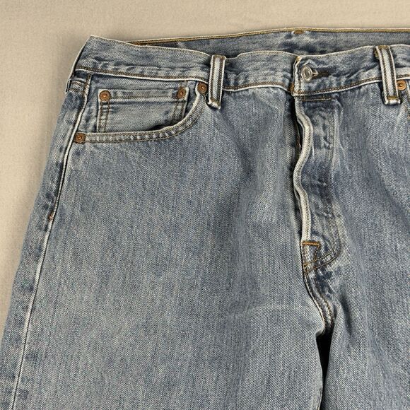 Levi's 501xx Jeans Mens 36x29 Straight Leg Button Fly Blue Denim Light Wash - Picture 6 of 16